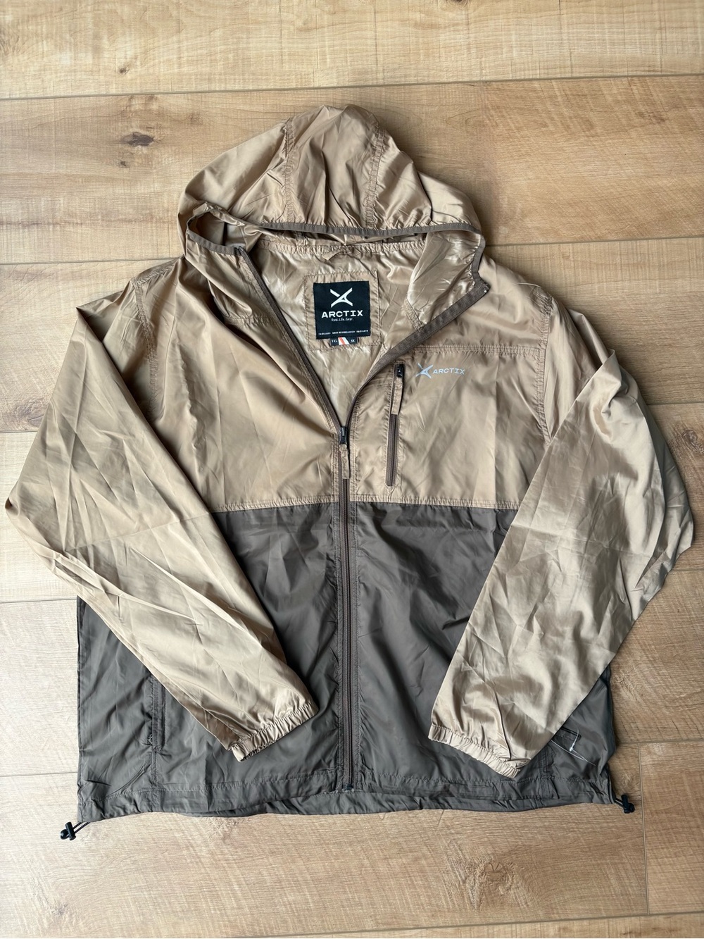 New! ARCTIX Zephyr Men's Gorpcore Windbreaker. Dark Khaki. Size 3XL